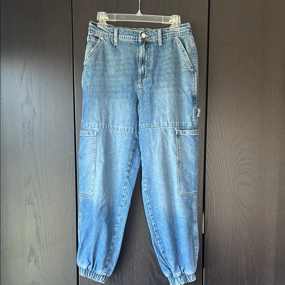 Forever 21 Denim Cargo Joggers
